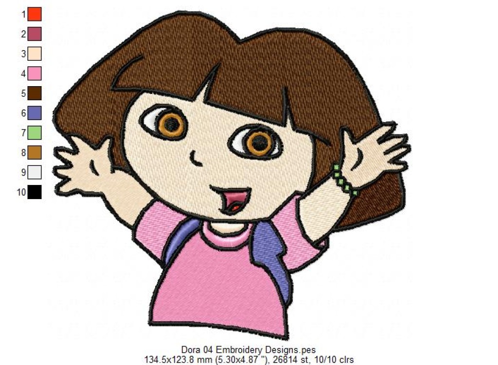 Dora 04 Embroidery Designs