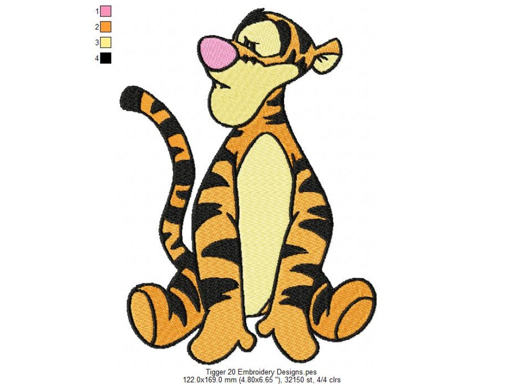 Tigger 20 Embroidery Designs