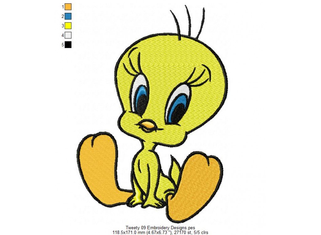 Tweety 09 Embroidery Designs