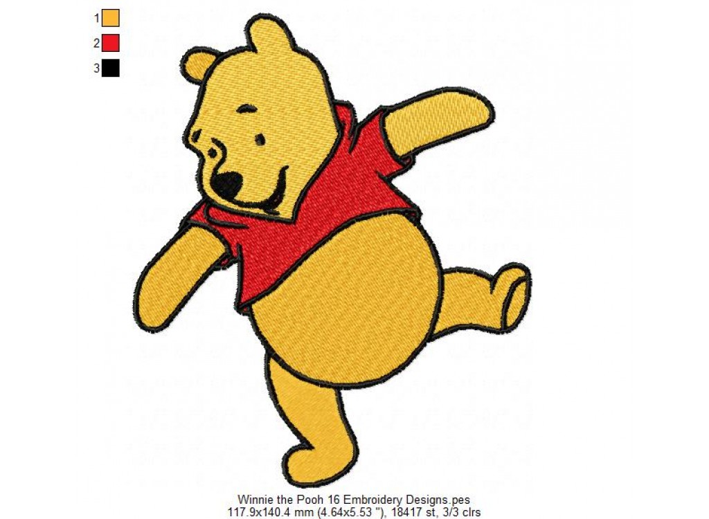 Winnie the Pooh 16 Embroidery Designs