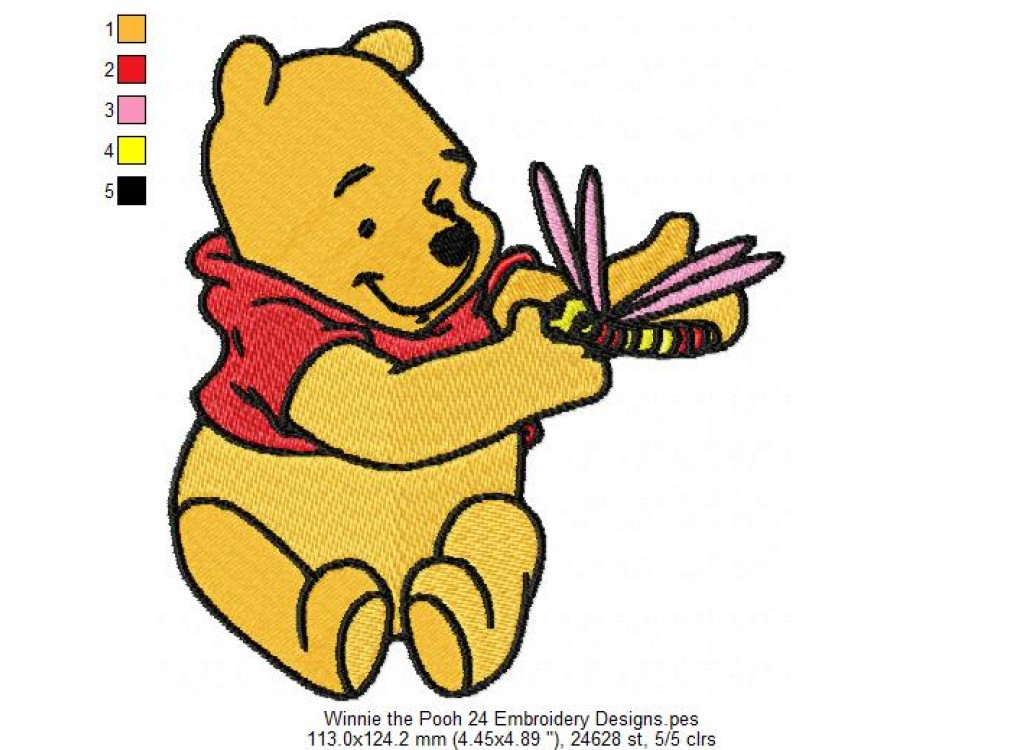 Winnie the Pooh 24 Embroidery Designs