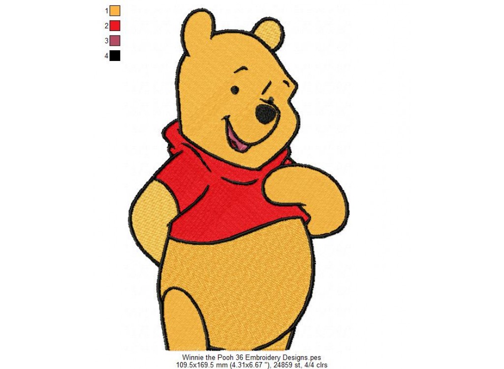 Winnie the Pooh 36 Embroidery Designs